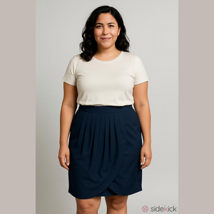 MNG by Mango Navy Blue Pleated Skirt | EUC | Sz 10